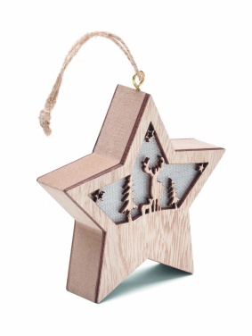 Logo trade promotional merchandise photo of: MDF star with light