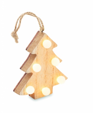 Logo trade promotional products picture of: Wooden weed tree with lights