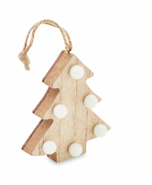 Logo trade promotional merchandise photo of: Wooden weed tree with lights