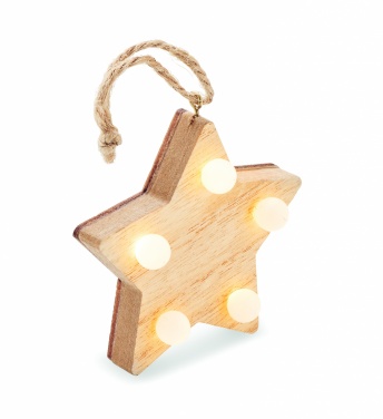 Logotrade promotional merchandise photo of: Wooden weed star with lights