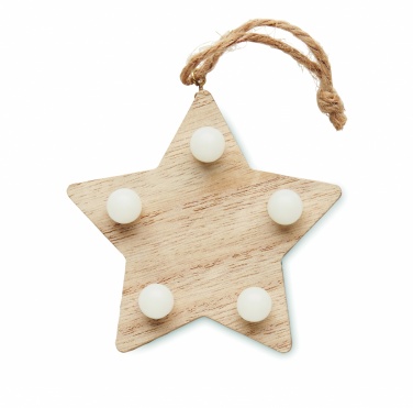 Logo trade promotional giveaways picture of: Wooden weed star with lights