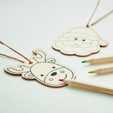 Logotrade promotional giveaway picture of: Drawing wooden ornaments set