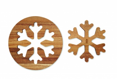 Logo trade promotional product photo of: Acacia wooden pot holders set