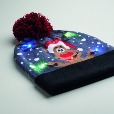 Logotrade promotional merchandise image of: Christmas knitted beanie LED