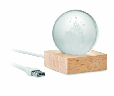 Logo trade promotional items image of: Christmas LED crystal ball