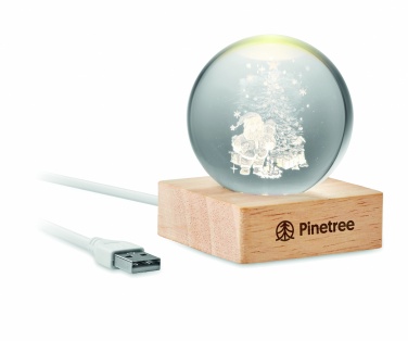 Logo trade promotional products picture of: Christmas LED crystal ball