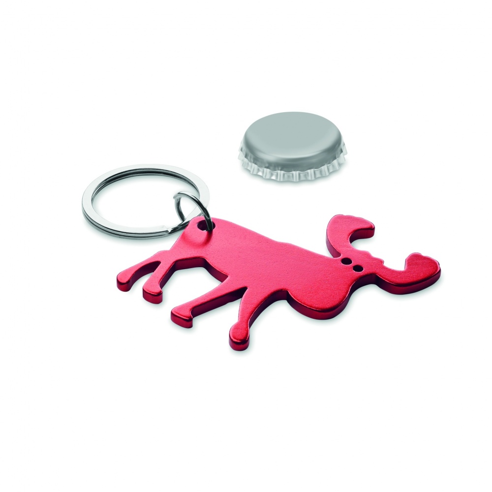 Logo trade advertising product photo of: Recycled aluminium key ring Pori