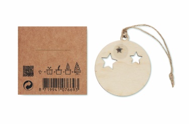 Logo trade promotional products picture of: Wooden bauble shape hanger