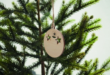 Logotrade promotional item picture of: Wooden bauble shape hanger