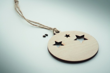 Logotrade promotional products photo of: Wooden bauble shape hanger