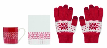 Logo trade advertising product photo of: Winter gift mug and gloves set