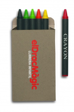 Logo trade corporate gifts picture of: Carton of 6 wax crayons