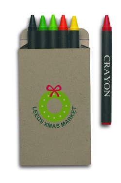 Logotrade promotional giveaway image of: Carton of 6 wax crayons