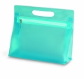 Transparent cosmetic pouch, Blue