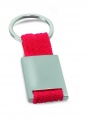 Metal rectangular key ring Espoo, Red