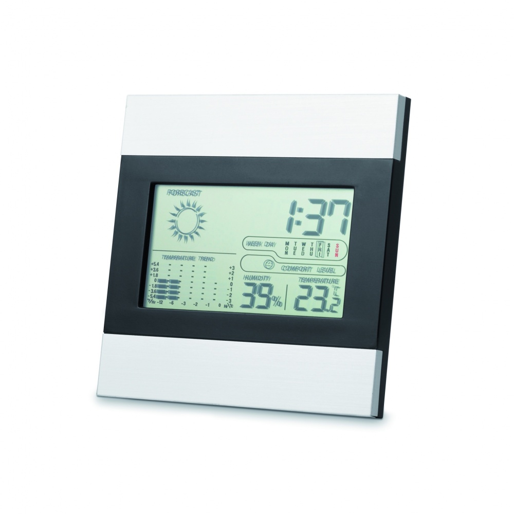 Logo trade corporate gifts picture of: Weather station and clock