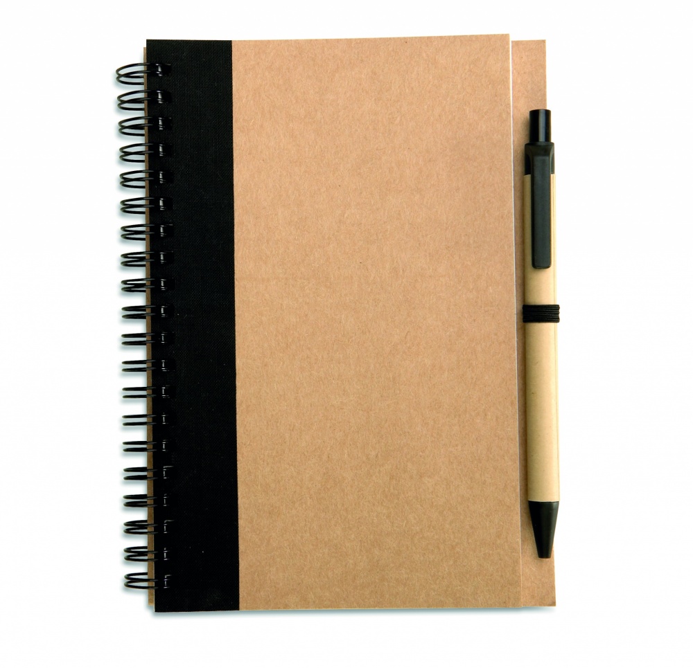 Logo trade promotional merchandise photo of: B6 recycled notebook with pen