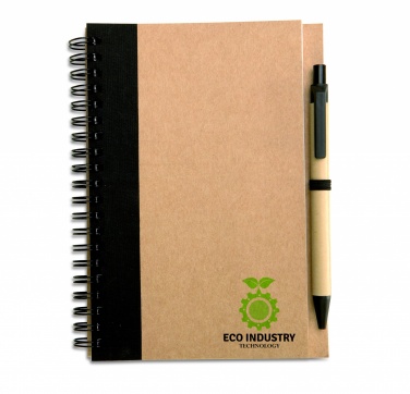 Logotrade promotional products photo of: B6 recycled notebook with pen