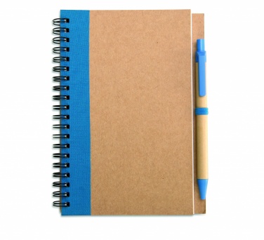 Logo trade promotional merchandise photo of: B6 recycled notebook with pen