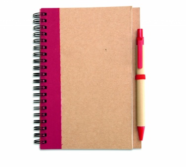 Logo trade advertising products image of: B6 recycled notebook with pen