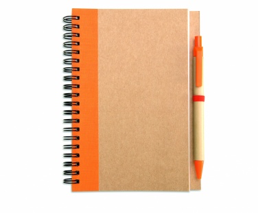 Logotrade promotional gift picture of: B6 recycled notebook with pen