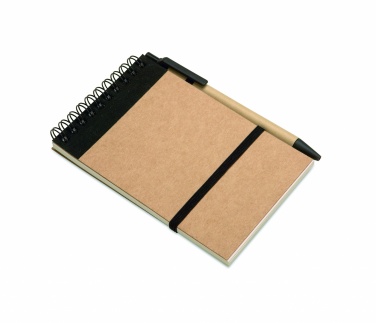 Logo trade promotional product photo of: A6 recycled notepad with pen