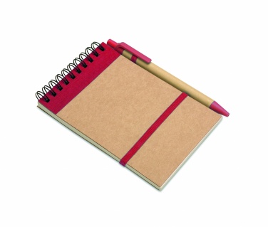 Logotrade advertising product picture of: A6 recycled notepad with pen