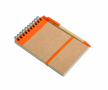 Logotrade business gift image of: A6 recycled notepad with pen