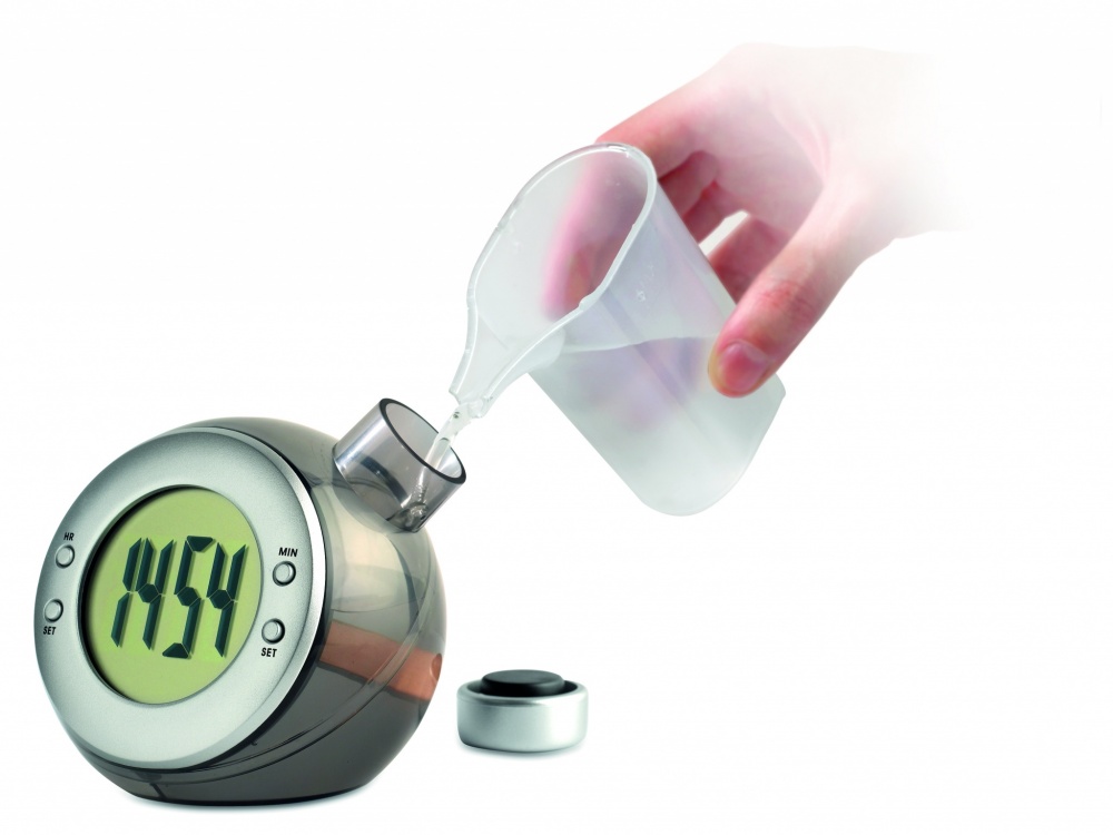 Logo trade promotional giveaway photo of: Water powered LCD desk clock