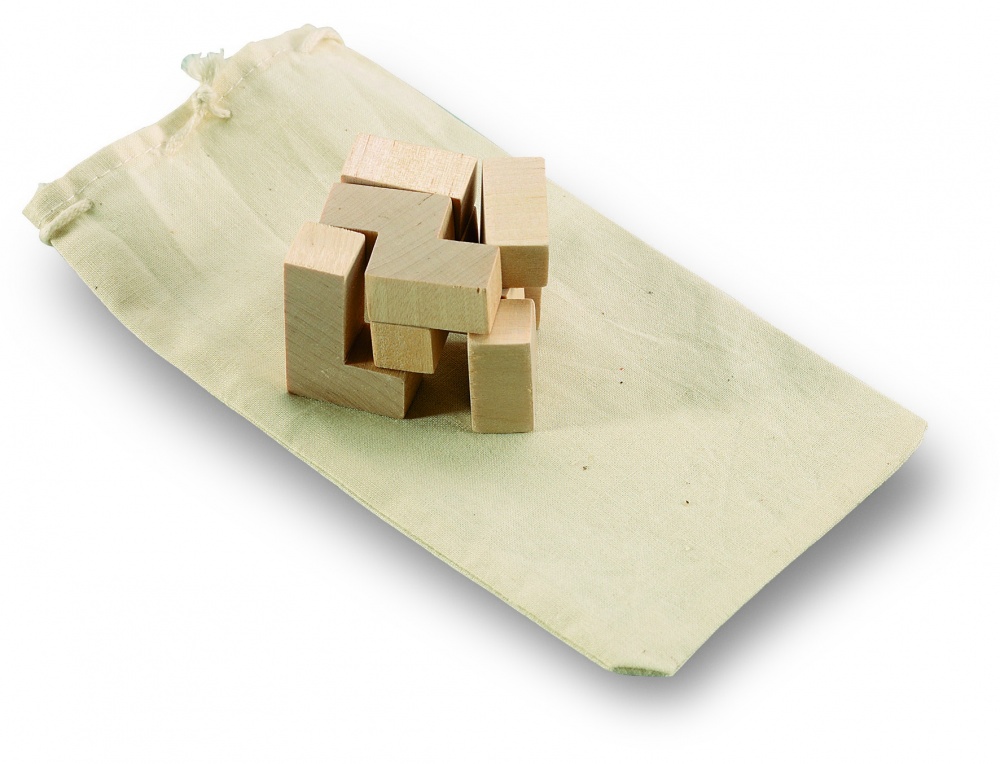 Logotrade promotional merchandise photo of: Wooden puzzle in cotton pouch