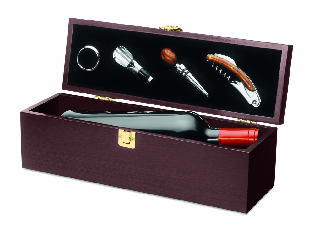 Logo trade business gift photo of: Wine set in wine box