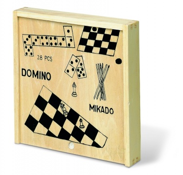 Logo trade business gifts image of: 4 games in wooden box