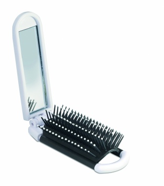 Logotrade promotional product image of: Foldable hairbrush with mirror