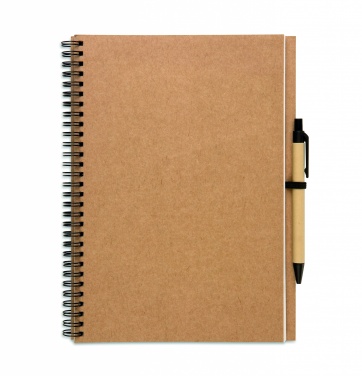 Logotrade promotional gift picture of: Recycled notebook with pen