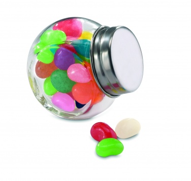 Logo trade promotional giveaways image of: Glass jar with jelly beans