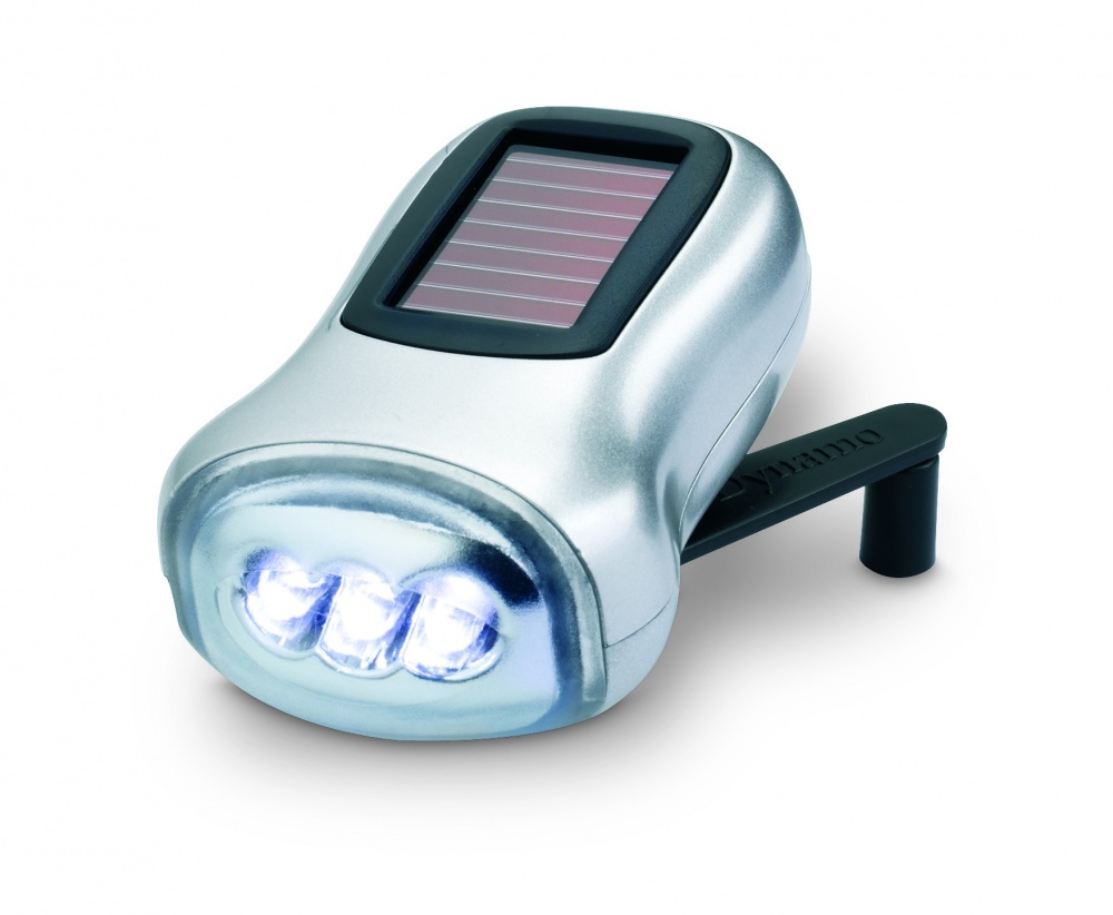 Logotrade promotional gift image of: Dual powered dynamo torch