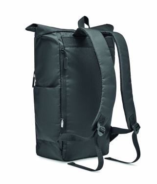 Logotrade promotional gift image of: 300D RPET rolltop backpack