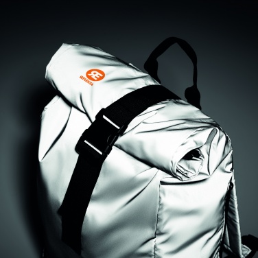 Logo trade advertising products image of: Reflective Rolltop backpack