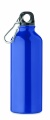 500 ml single-walled water bottle made of recycled aluminum with a carabiner, Blue