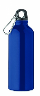 Logo trade promotional giveaways picture of: 500 ml single-walled water bottle made of recycled aluminum with a carabiner