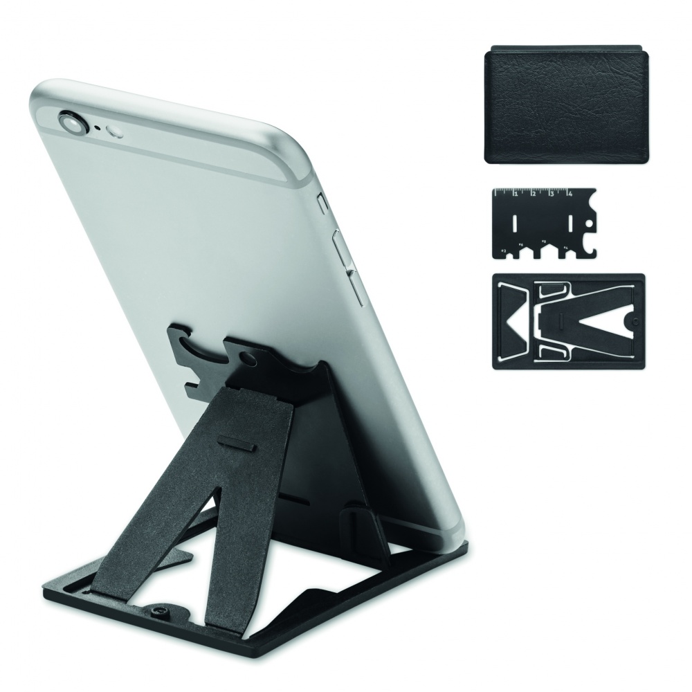 Logotrade promotional giveaway picture of: Multi-tool pocket phone stand