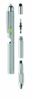 Logo trade promotional merchandise image of: Spirit level pen with ruler