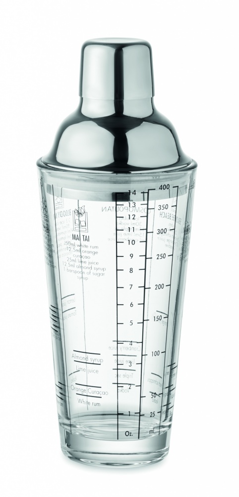 Logotrade promotional giveaways photo of: Glass cocktail shaker 400 ml