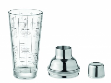 Logo trade promotional items image of: Glass cocktail shaker 400 ml