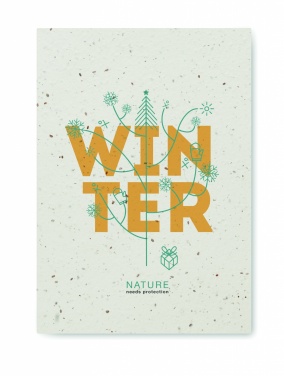 Logotrade promotional giveaway picture of: A5 seed paper cover notebook