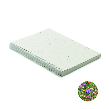 Logo trade promotional products picture of: A5 seed paper cover notebook