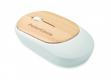 Logo trade promotional merchandise picture of: Wireless mouse in bamboo