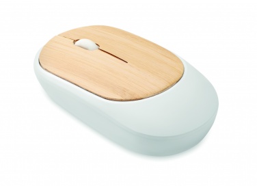 Logo trade promotional giveaways picture of: Wireless mouse in bamboo