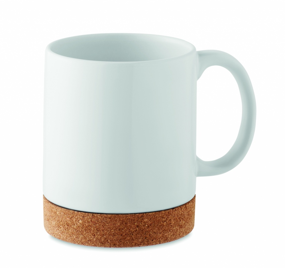 Logo trade advertising products picture of: Ceramic cork mug 280 ml