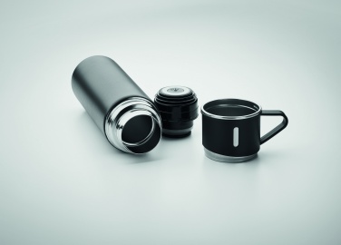 Logo trade promotional giveaways image of: Double wall bottle and cup set